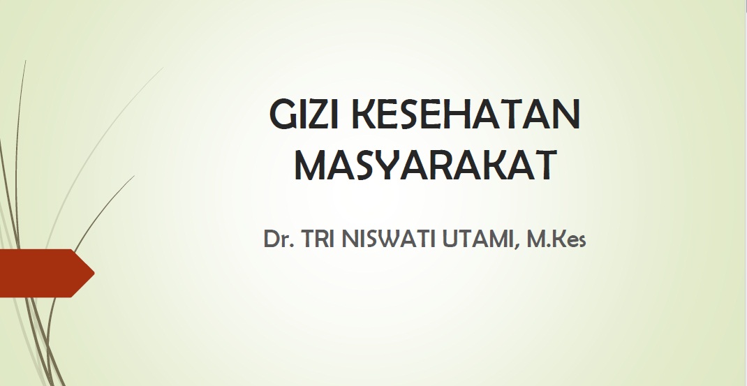 Gizi Kesehatan  Masyarakat