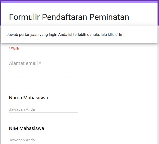 formulir peminatan