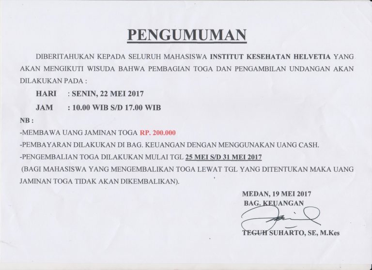 pengumuman II