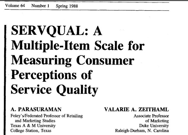 SERVQUAL-Parasuraman